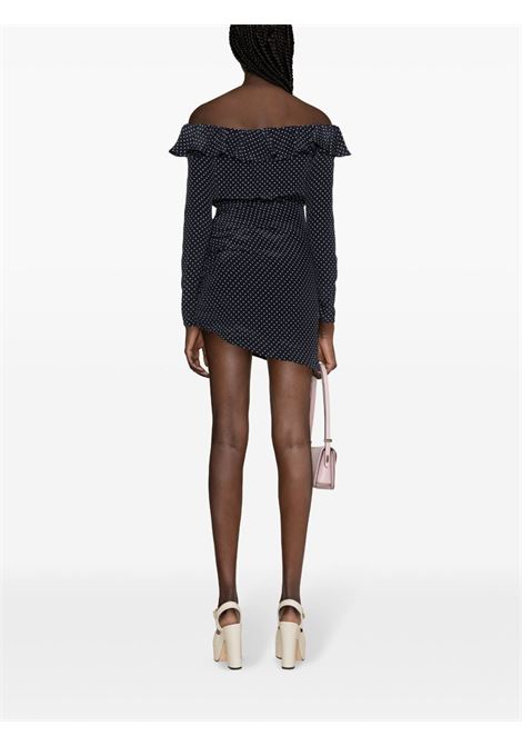 Abito mini a pois in blu navy  - donna ALESSANDRA RICH | FABX3609F42301994